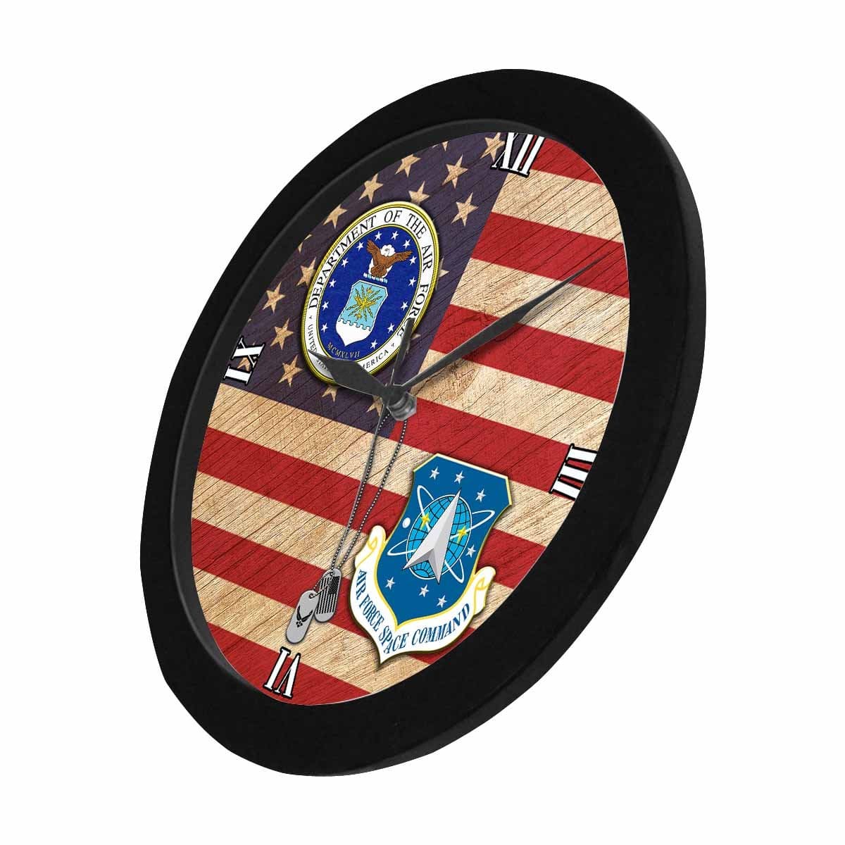 US Air Force Space Command Wall Clock-WallClocks-USAF-Shield-Veterans Nation