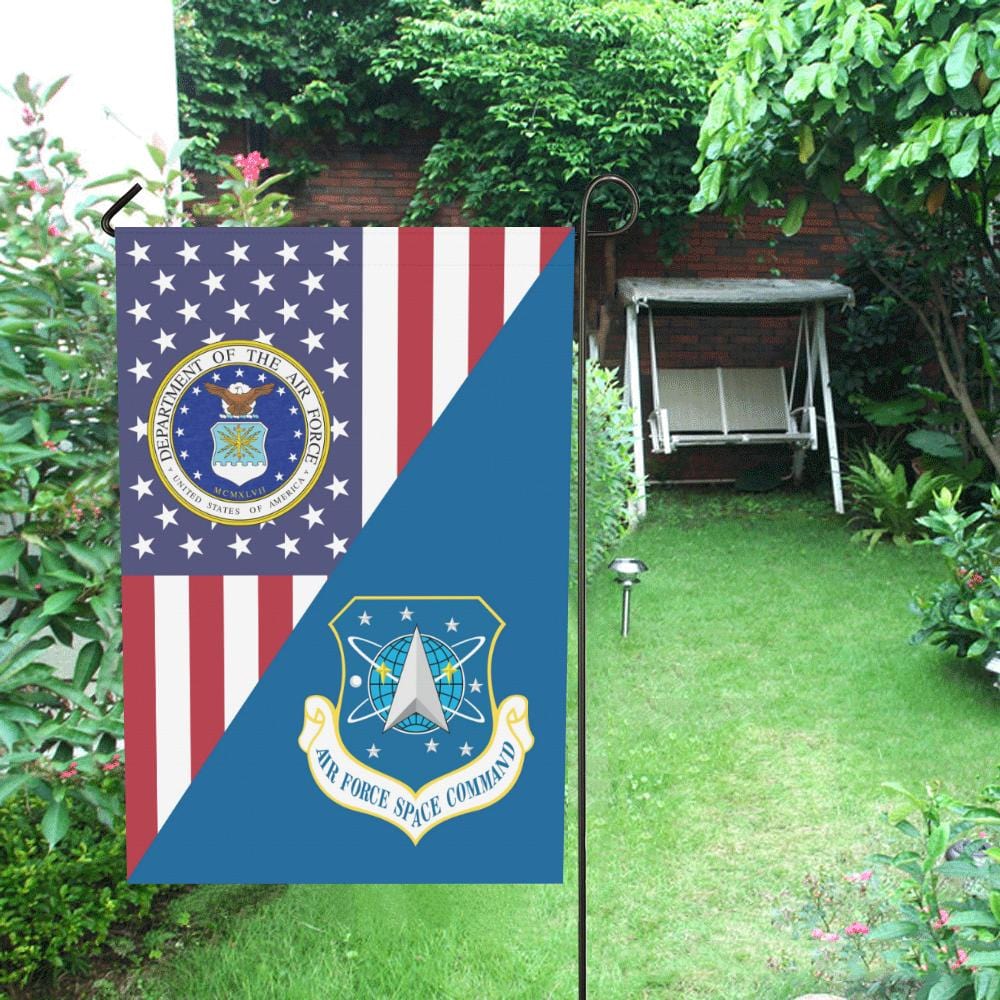 US Air Force Space Command House Flag 28 inches x 40 inches Twin-Side Printing-HouseFlag-USAF-Shield-Veterans Nation