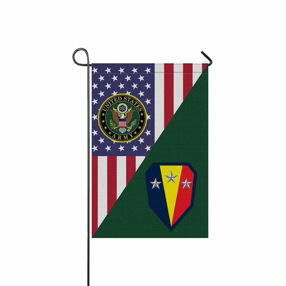 US ARMY 50TH INFANTRY BRIGADE COMBAT TEAM Garden Flag/Yard Flag 12 inches x 18 inches Twin-Side Printing-GDFlag-Army-CSIB-Veterans Nation