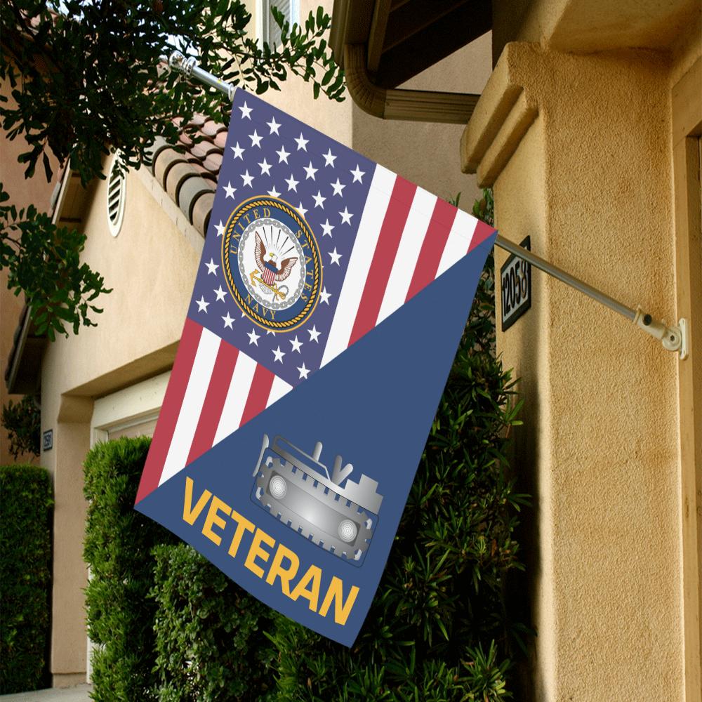 US Navy Equipment Operator Navy EO Veteran House Flag 28 inches x 40 inches Twin-Side Printing-HouseFlag-Navy-Rate-Veterans Nation