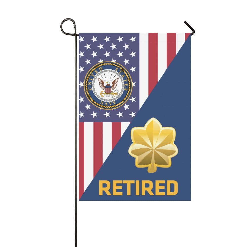 US Navy O-4 Lieutenant Commander O4 LCDR Retired Garden Flag/Yard Flag 12 inches x 18 inches Twin-Side Printing-GDFlag-Navy-Officer-Veterans Nation