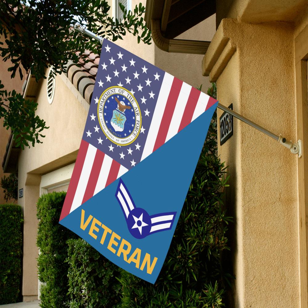 US Air Force E-3 Airman First Class A1C Veteran House Flag 28 inches x 40 inches Twin-Side Printing-HouseFlag-USAF-Ranks-Veterans Nation