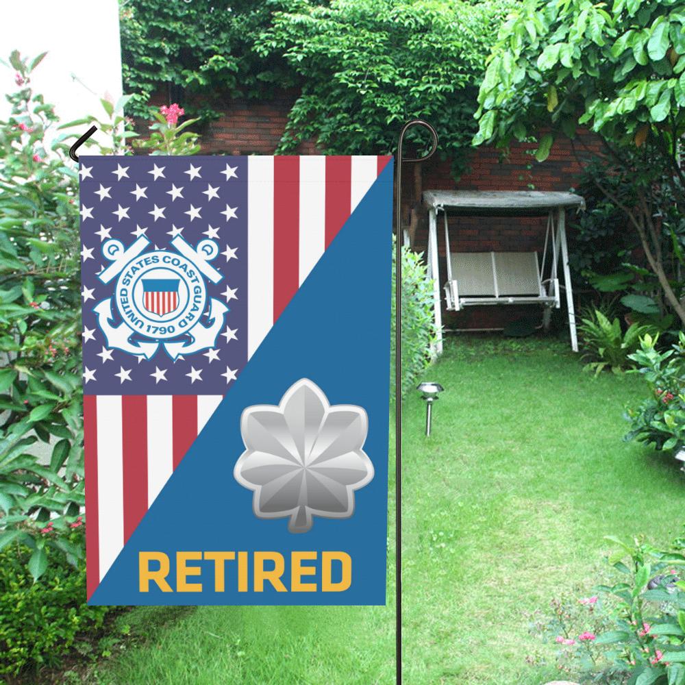 US Coast Guard O-5 Commander O5 CDR Senior Officer Retired Garden Flag/Yard Flag 12 inches x 18 inches-GDFlag-USCG-Officer-Veterans Nation