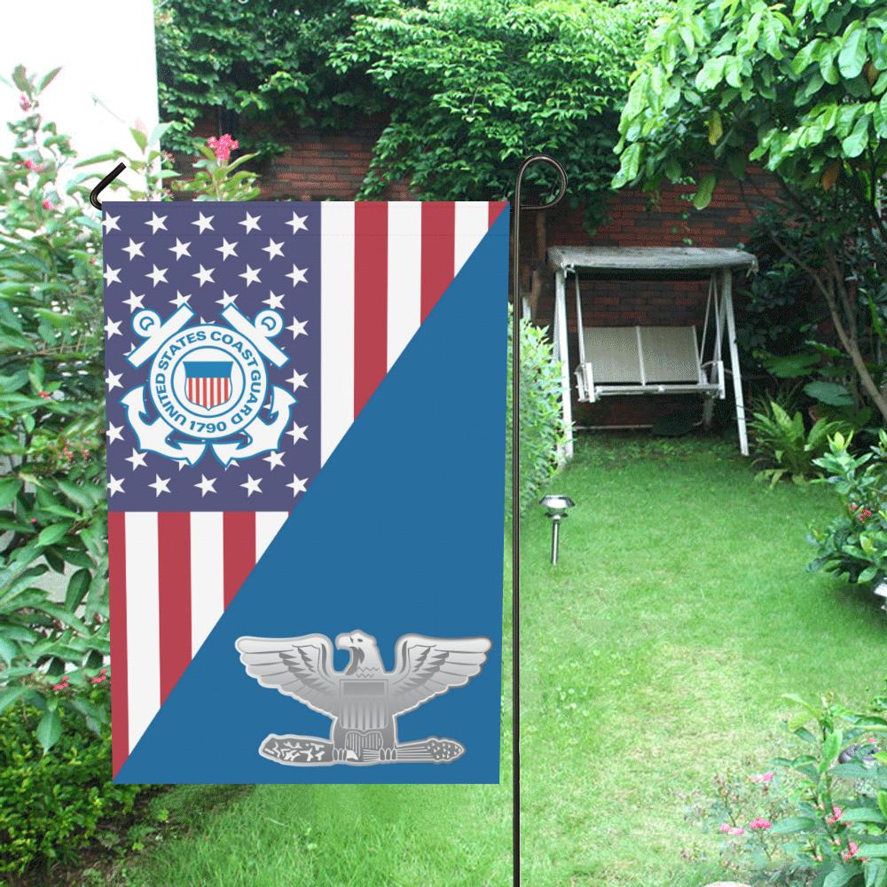 US Coast Guard O-6 Captain O6 CAPT Senior Officer Garden Flag/Yard Flag 12 inches x 18 inches-GDFlag-USCG-Officer-Veterans Nation