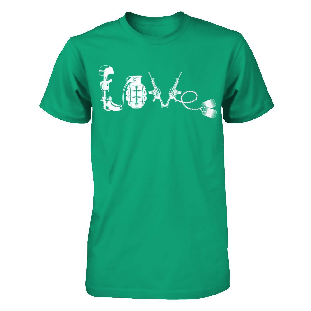 Military T-Shirt "Veteran With Love"-TShirt-General-Veterans Nation