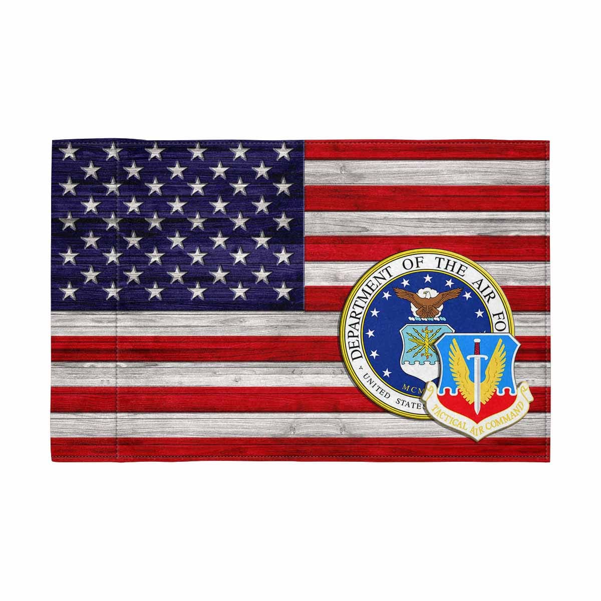 US Air Force Tactical Air Command Motorcycle Flag 9" x 6" Twin-Side Printing D02-MotorcycleFlag-USAF-Veterans Nation