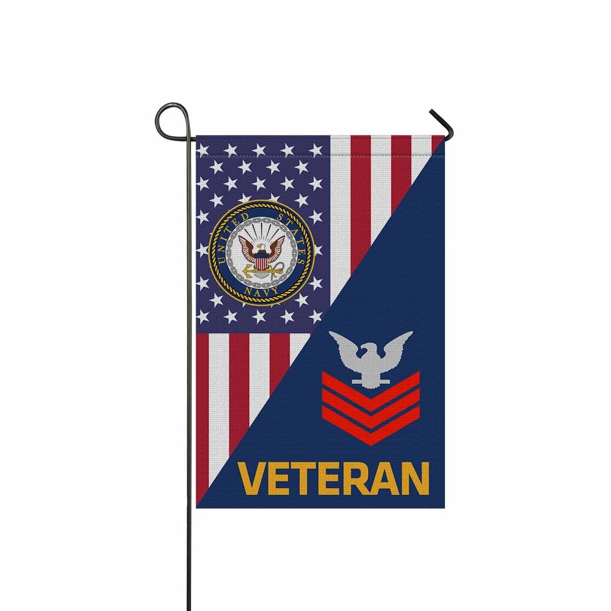 US Navy E-6 Petty Officer First Class E6 PO1 Collar Device Veteran Garden Flag/Yard Flag 12 inches x 18 inches Twin-Side Printing-GDFlag-Navy-Collar-Veterans Nation