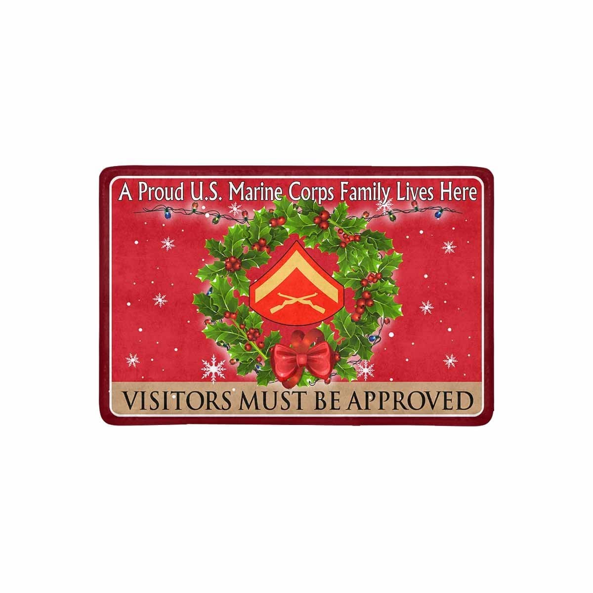 USMC E-3 Lance Corporal E3 LCpl Ranks - Visitors must be approved-Doormat-USMC-Ranks-Veterans Nation