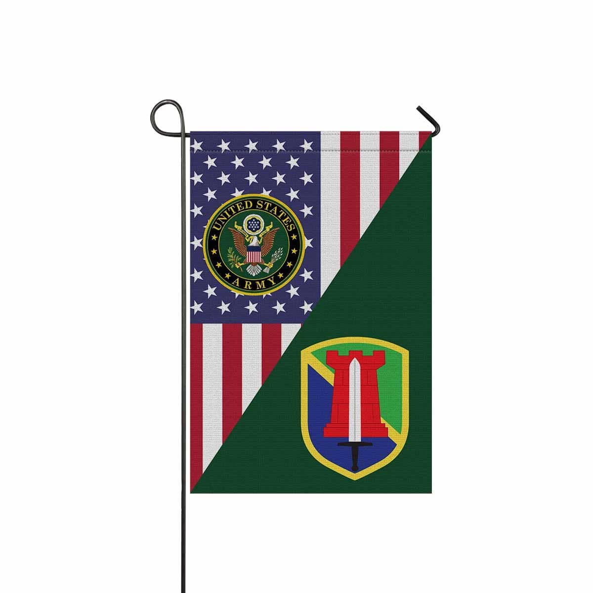 US ARMY 204TH MANEUVER ENHANCEMENT BRIGADE Garden Flag/Yard Flag 12 inches x 18 inches Twin-Side Printing-GDFlag-Army-CSIB-Veterans Nation