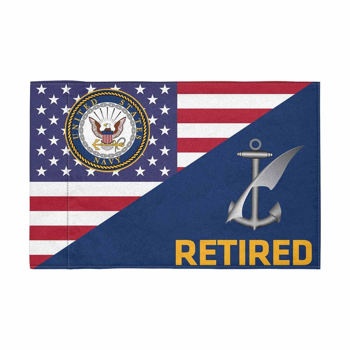 US Navy Counselor Navy NC Retired Motorcycle Flag 9" x 6" Twin-Side Printing D01-MotorcycleFlag-Navy-Veterans Nation