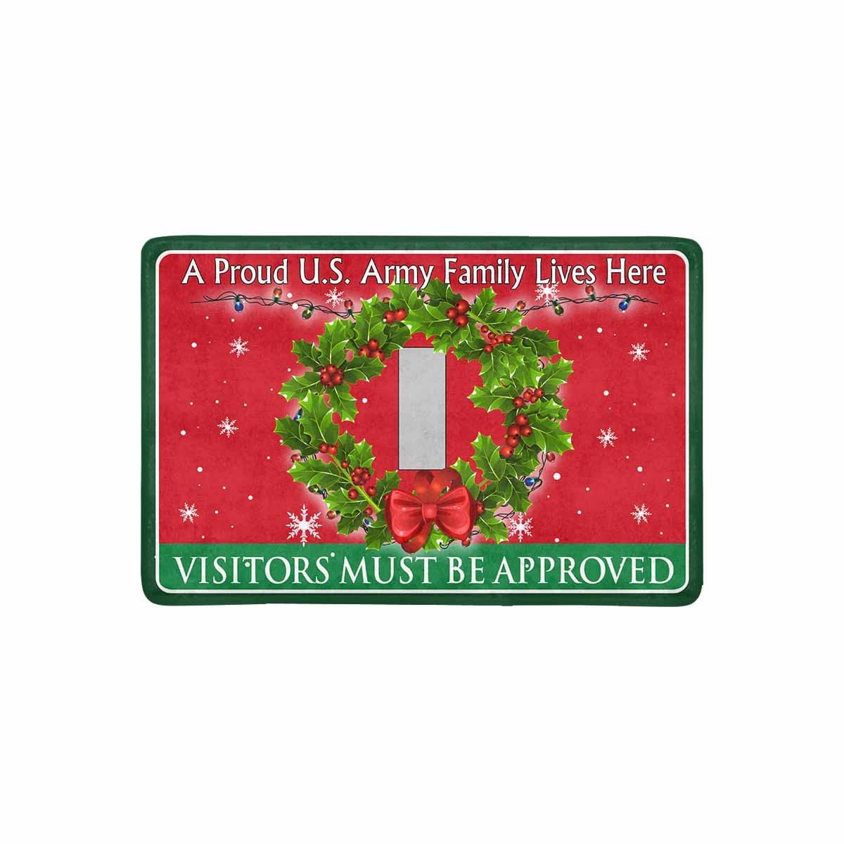 US Army O-2 First Lieutenant O2 1LT Commissioned Officer Ranks - Visitors must be approved Christmas Doormat-Doormat-Army-Ranks-Veterans Nation