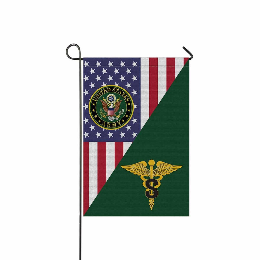 US Army Medical Specialist Corps Garden Flag/Yard Flag 12 Inch x 18 Inch Twin-Side Printing-GDFlag-Army-Branch-Veterans Nation