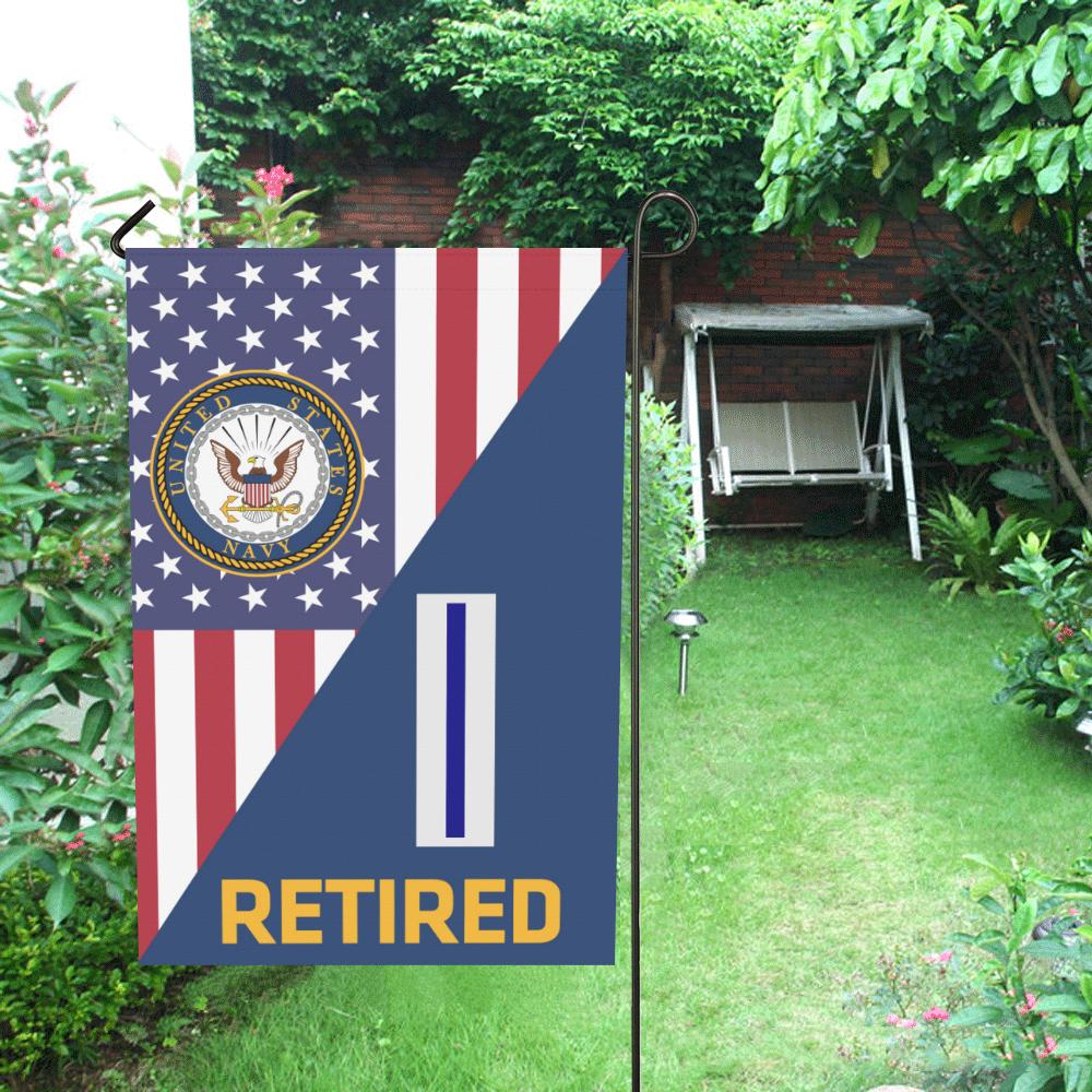 US Navy W-5 Chief Warrant Officer 5 W5 CW5 Retired Garden Flag/Yard Flag 12 inches x 18 inches Twin-Side Printing-GDFlag-Navy-Officer-Veterans Nation