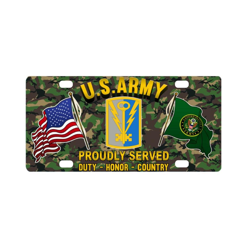 US ARMY 501 MILITARY INTELLIGENCE BRIGADE- Classic License Plate-LicensePlate-Army-CSIB-Veterans Nation