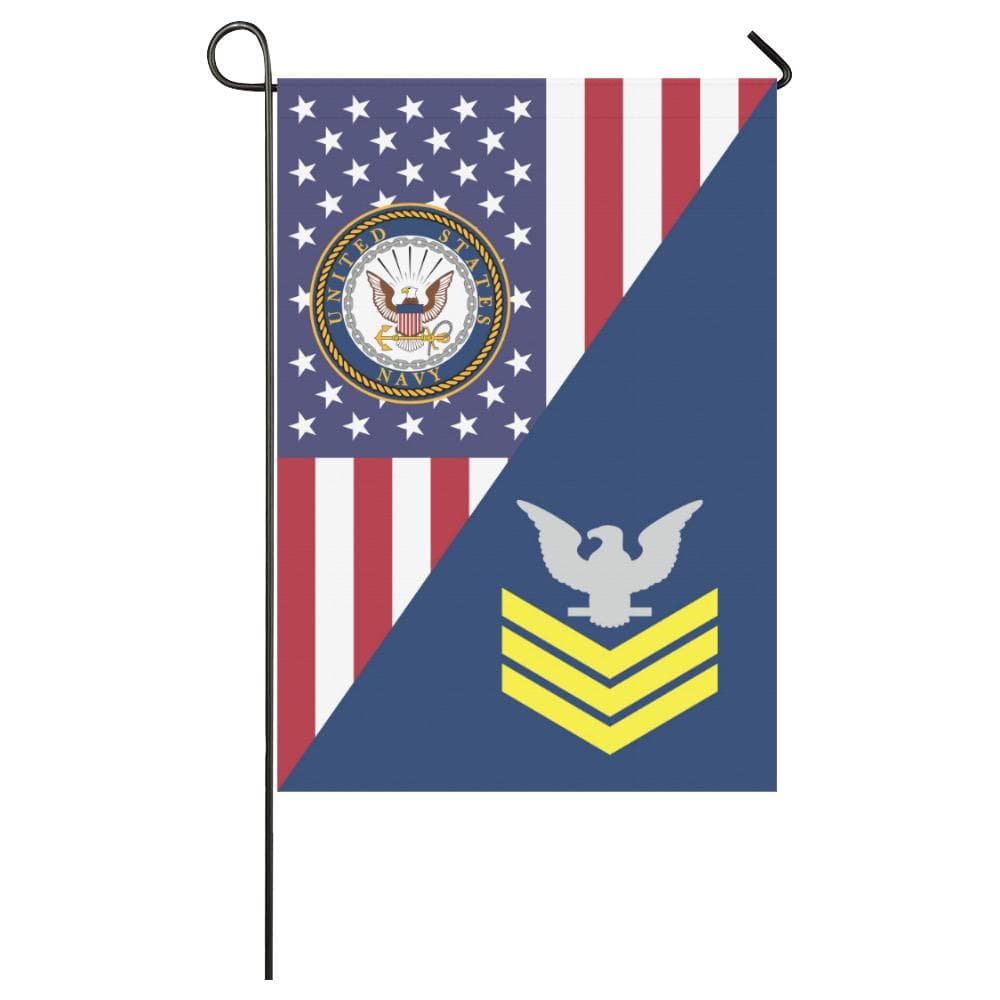 US Navy E-6 Petty Officer First Class E6 PO1 Gold Stripe Collar Device House Flag 28 inches x 40 inches Twin-Side Printing-HouseFlag-Navy-Collar-Veterans Nation