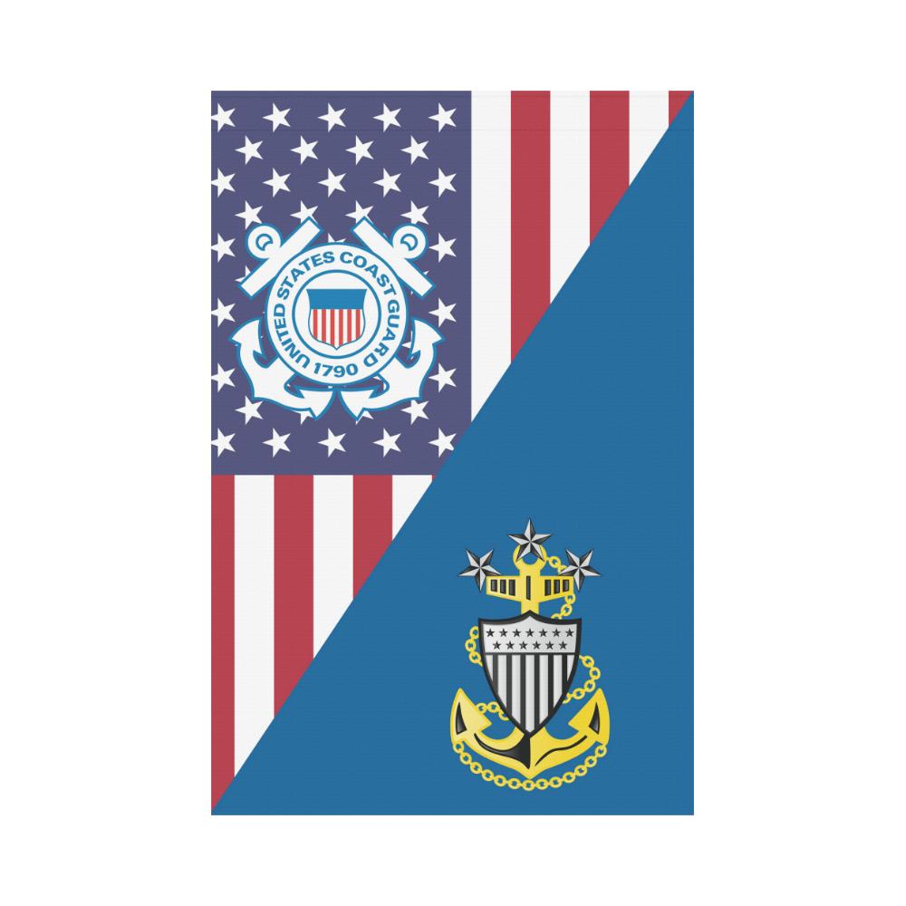 US Coast Guard E-9 Master Chief Petty Officer Garden Flag/Yard Flag 12 inches x 18 inches Twin-Side Printing-GDFlag-USCG-Collar-Veterans Nation