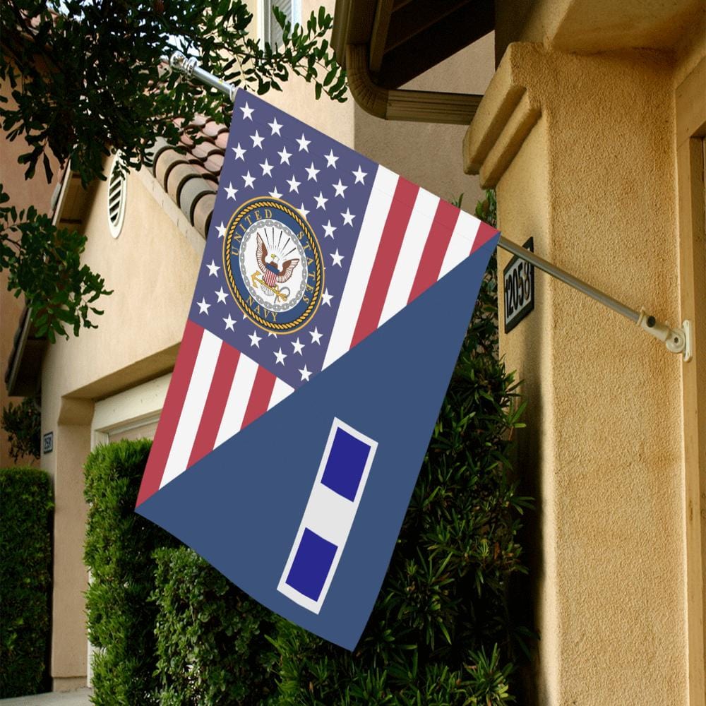 US Navy W-3 Chief Warrant Officer 3 W3 CW3 House Flag 28 inches x 40 inches Twin-Side Printing-HouseFlag-Navy-Officer-Veterans Nation