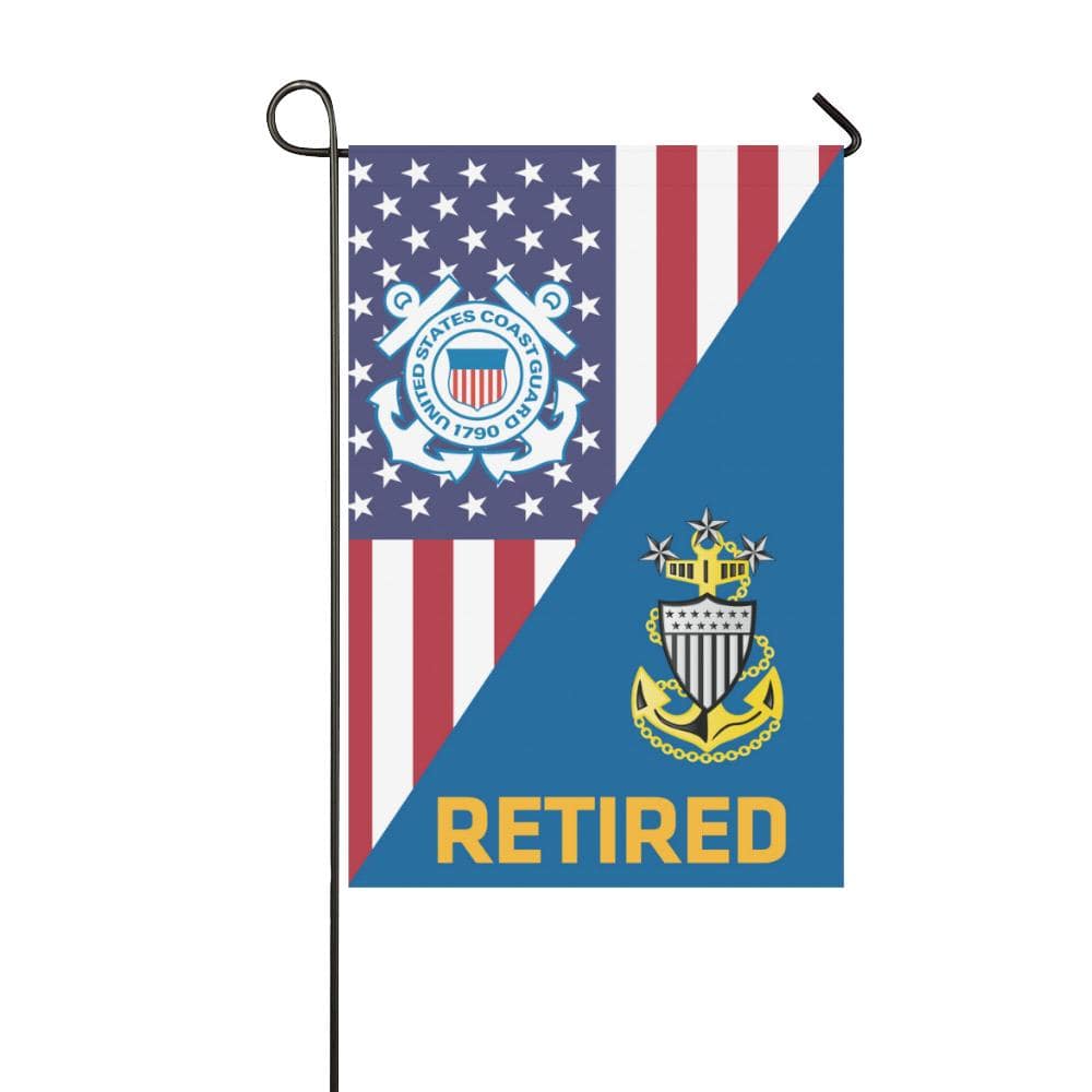 US Coast Guard E-9 Master Chief Petty Officer Retired Garden Flag/Yard Flag 12 inches x 18 inches Twin-Side Printing-GDFlag-USCG-Collar-Veterans Nation