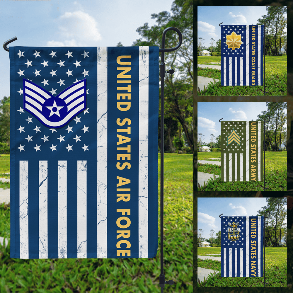 US Military Logo/Insignia D06 Garden Flag/Yard Flag 12 inches x 18 inches Twin-Side Printing-GDFlag-Personalized-Veterans Nation