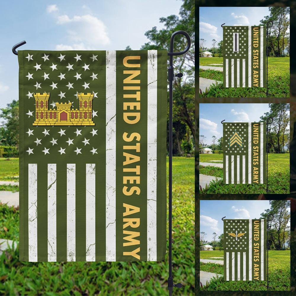 US Military Logo/Insignia D06 Garden Flag/Yard Flag 12 inches x 18 inches Twin-Side Printing-GDFlag-Personalized-Veterans Nation