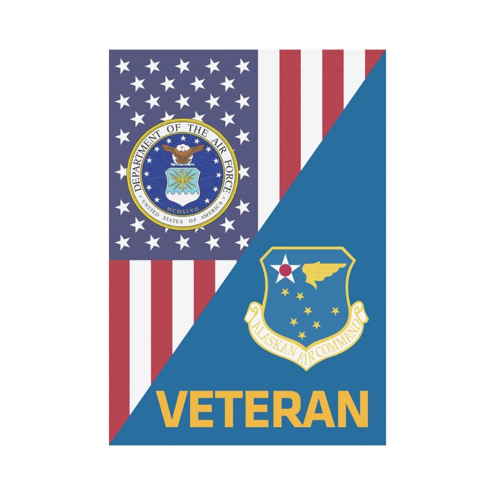 US Air Force Alaskan Air Command Veteran House Flag 28 inches x 40 inches Twin-Side Printing-HouseFlag-USAF-Shield-Veterans Nation