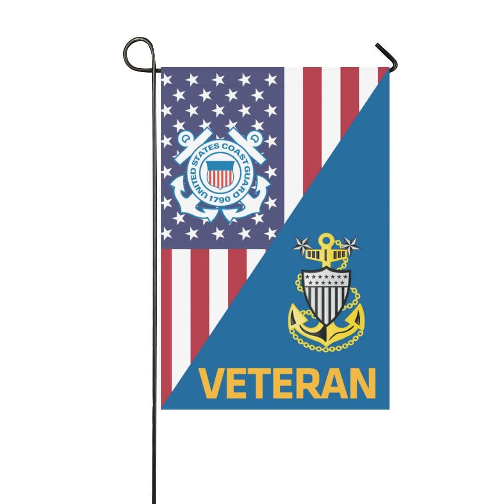 US Coast Guard E-9 Master Chief Petty Officer E9 Veteran Garden Flag/Yard Flag 12 inches x 18 inches Twin-Side Printing-GDFlag-USCG-Collar-Veterans Nation