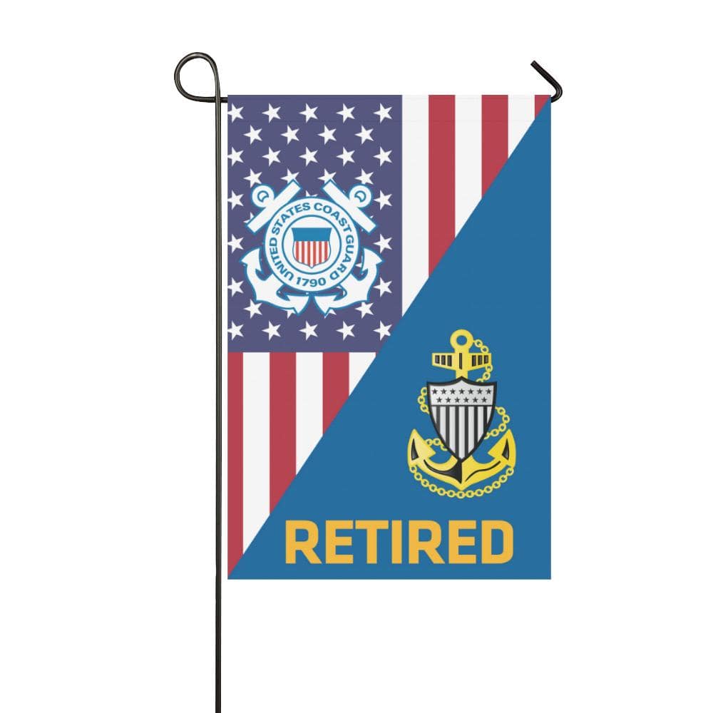 US Coast Guard E-7 Chief Petty Officer E7 CPO Retired Garden Flag/Yard Flag 12 inches x 18 inches Twin-Side Printing-GDFlag-USCG-Collar-Veterans Nation