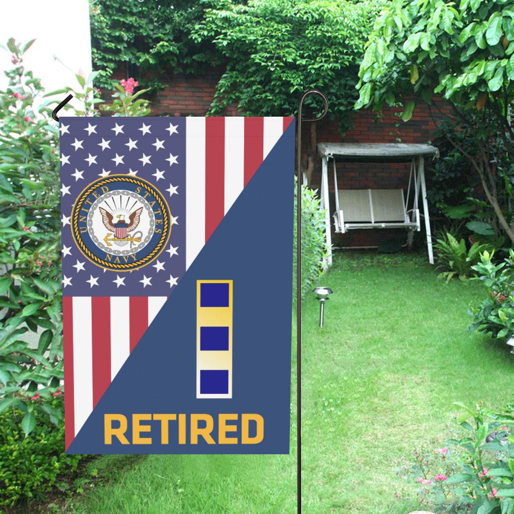 US Navy W-2 Chief Warrant Officer 2 W2 CW2 Retired Garden Flag/Yard Flag 12 inches x 18 inches Twin-Side Printing-GDFlag-Navy-Officer-Veterans Nation