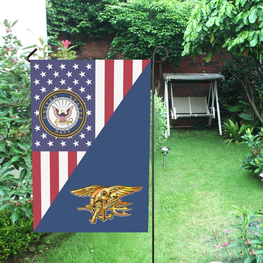 US Navy Special Warfare House Flag 28 inches x 40 inches Twin-Side Printing-HouseFlag-Navy-Badge-Veterans Nation