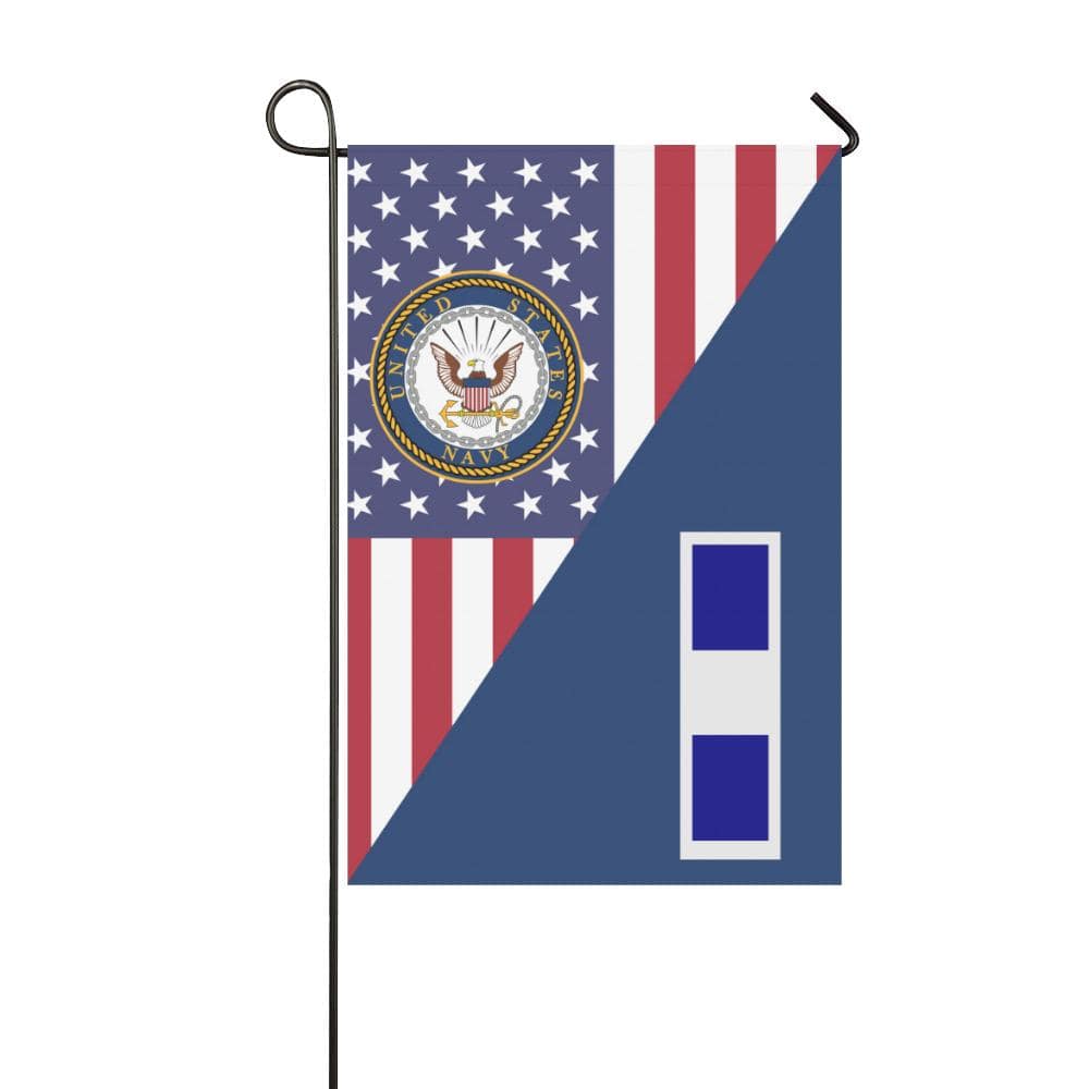 US Navy W-3 Chief Warrant Officer 3 W3 CW3 Garden Flag/Yard Flag 12 inches x 18 inches Twin-Side Printing-GDFlag-Navy-Officer-Veterans Nation