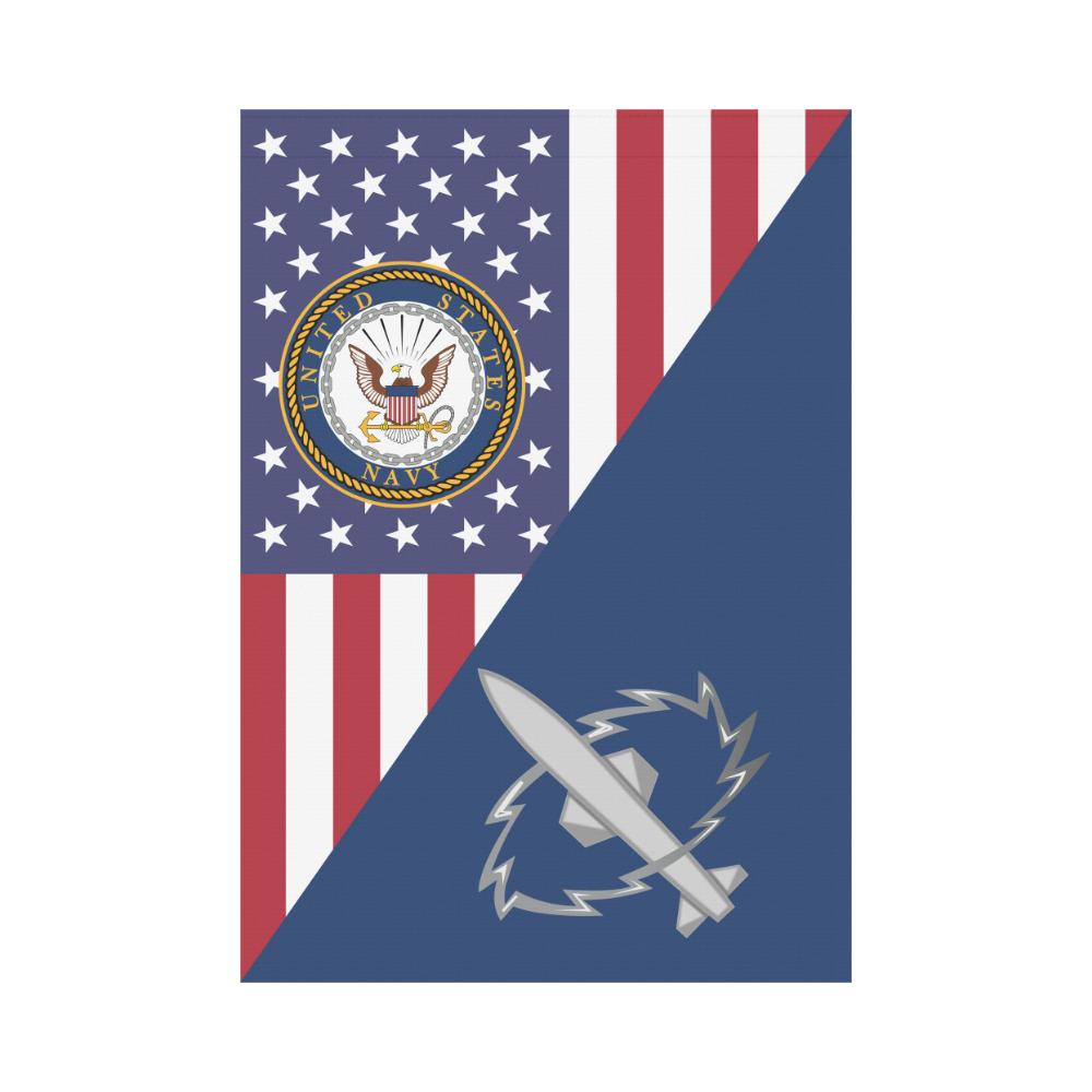 US Navy Missile Technician Navy MT House Flag 28 inches x 40 inches Twin-Side Printing-HouseFlag-Navy-Rate-Veterans Nation