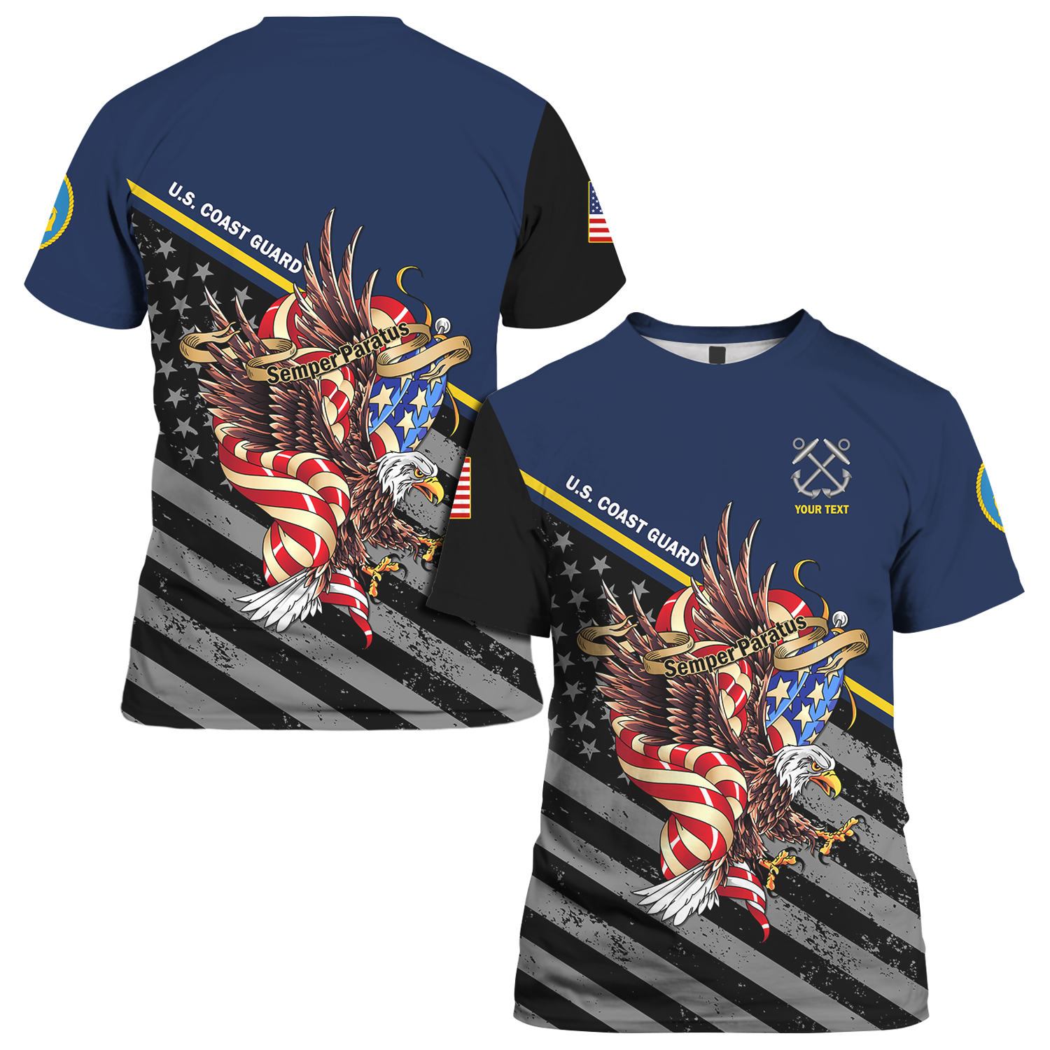 Custom 3D All Over Prints T-Shirt, Personalized Name And Ranks, Military Motto-AOV-Custom-Veterans Nation