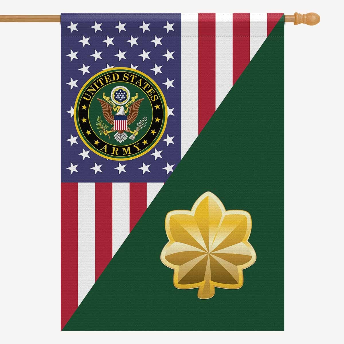 US Army O-4 Major O4 MAJ House Flag 28 Inch x 40 Inch 2-Side Printing-HouseFlag-Army-Ranks-Veterans Nation