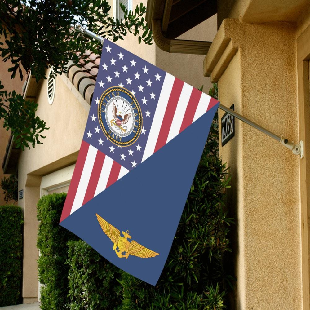 US Navy Naval Astronaut House Flag 28 inches x 40 inches Twin-Side Printing-HouseFlag-Navy-Badge-Veterans Nation