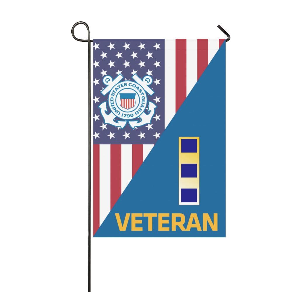 US Coast Guard W-2 Chief Warrant Officer 2 W2 CWO-2 Veteran Garden Flag/Yard Flag 12 inches x 18 inches-GDFlag-USCG-Officer-Veterans Nation