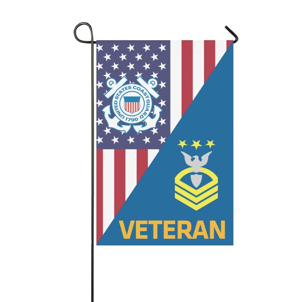 US Coast Guard E-9 Master Chief Petty Officer Veteran Garden Flag/Yard Flag 12 inches x 18 inches Twin-Side Printing-GDFlag-USCG-Collar-Veterans Nation