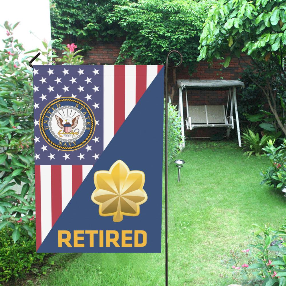 US Navy O-4 Lieutenant Commander O4 LCDR Retired Garden Flag/Yard Flag 12 inches x 18 inches Twin-Side Printing-GDFlag-Navy-Officer-Veterans Nation