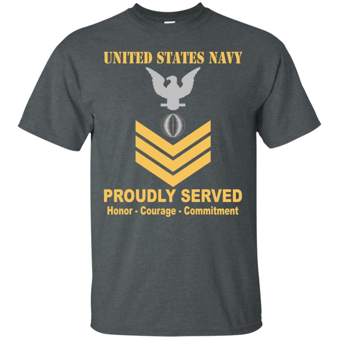 U.S Navy Electrician's mate Navy EM E-6 Rating Badges Proudly Served T-Shirt For Men On Front-TShirt-Navy-Veterans Nation