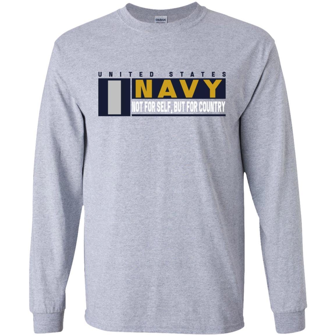 US Navy O-2 Lieutenant Junior Grade O2 LTJG Not For Self, But For Country Long Sleeve - Pullover Hoodie-TShirt-Navy-Veterans Nation