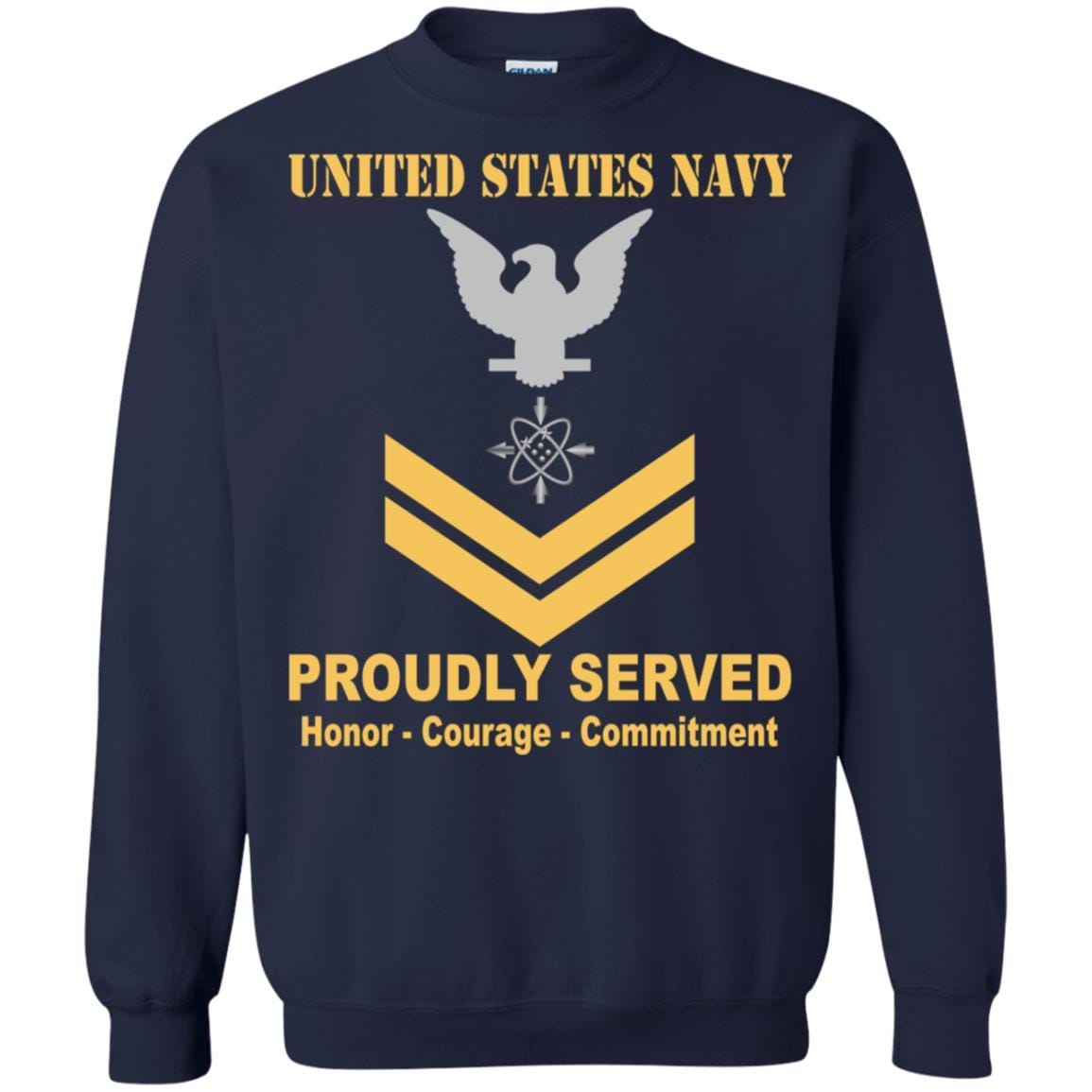 U.S Navy Data systems technician Navy DS E-5 Rating Badges Proudly Served T-Shirt For Men On Front-TShirt-Navy-Veterans Nation