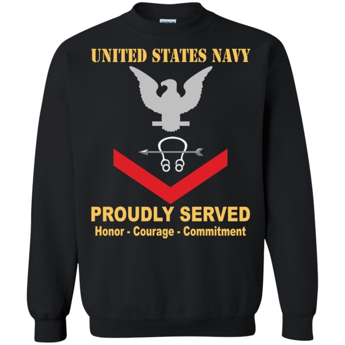 Navy Sonar Technician Navy ST E-4 Rating Badges Proudly Served T-Shirt For Men On Front-TShirt-Navy-Veterans Nation