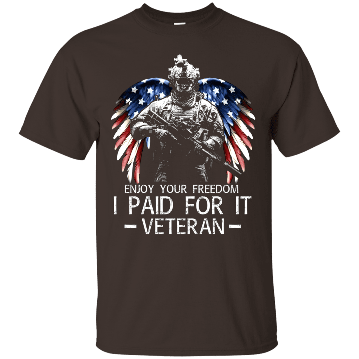 Military T-Shirt "Enjoy your freedom I paid for it Men" Front-TShirt-General-Veterans Nation