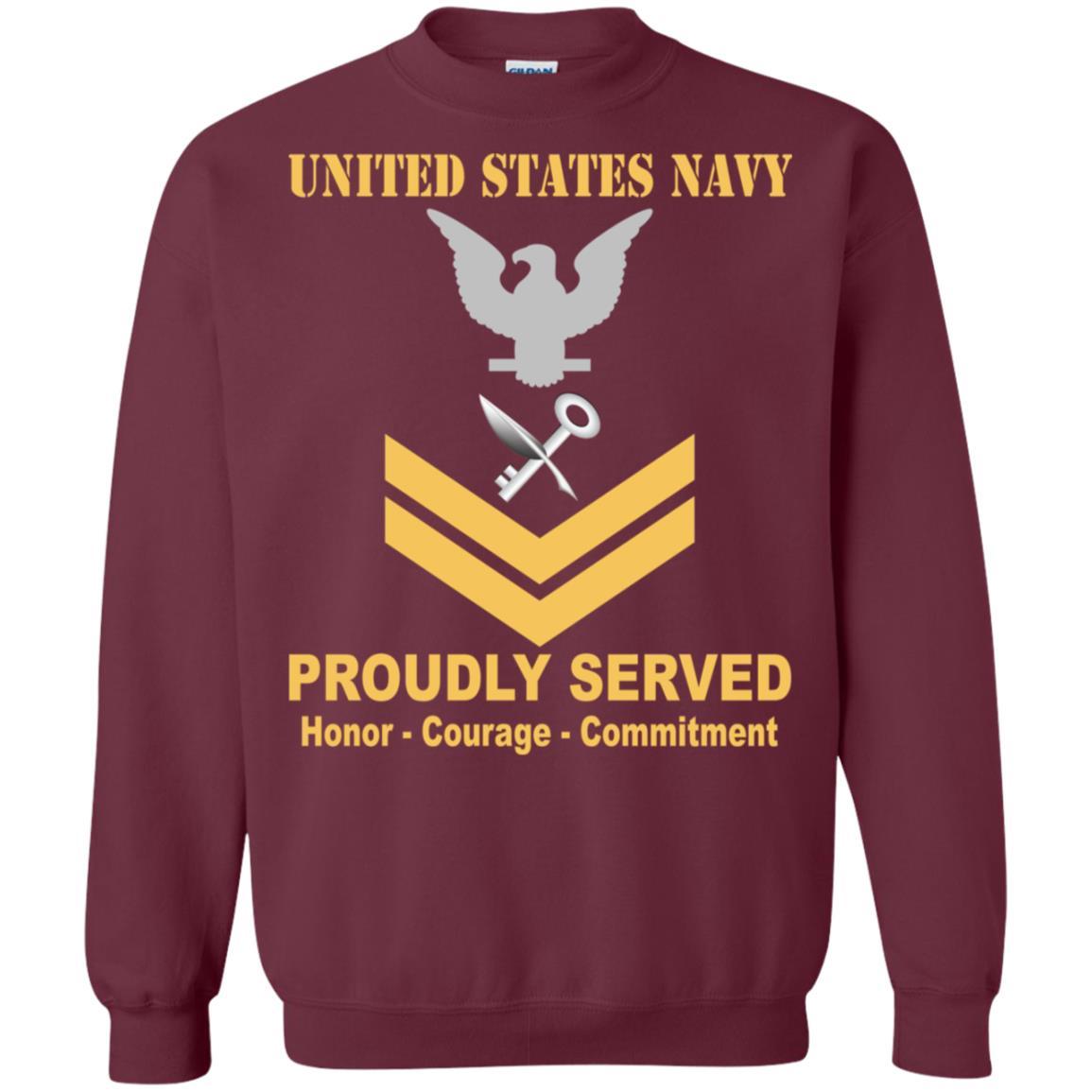 Navy Ship's Serviceman Navy SH E-5 Rating Badges Proudly Served T-Shirt For Men On Front-TShirt-Navy-Veterans Nation