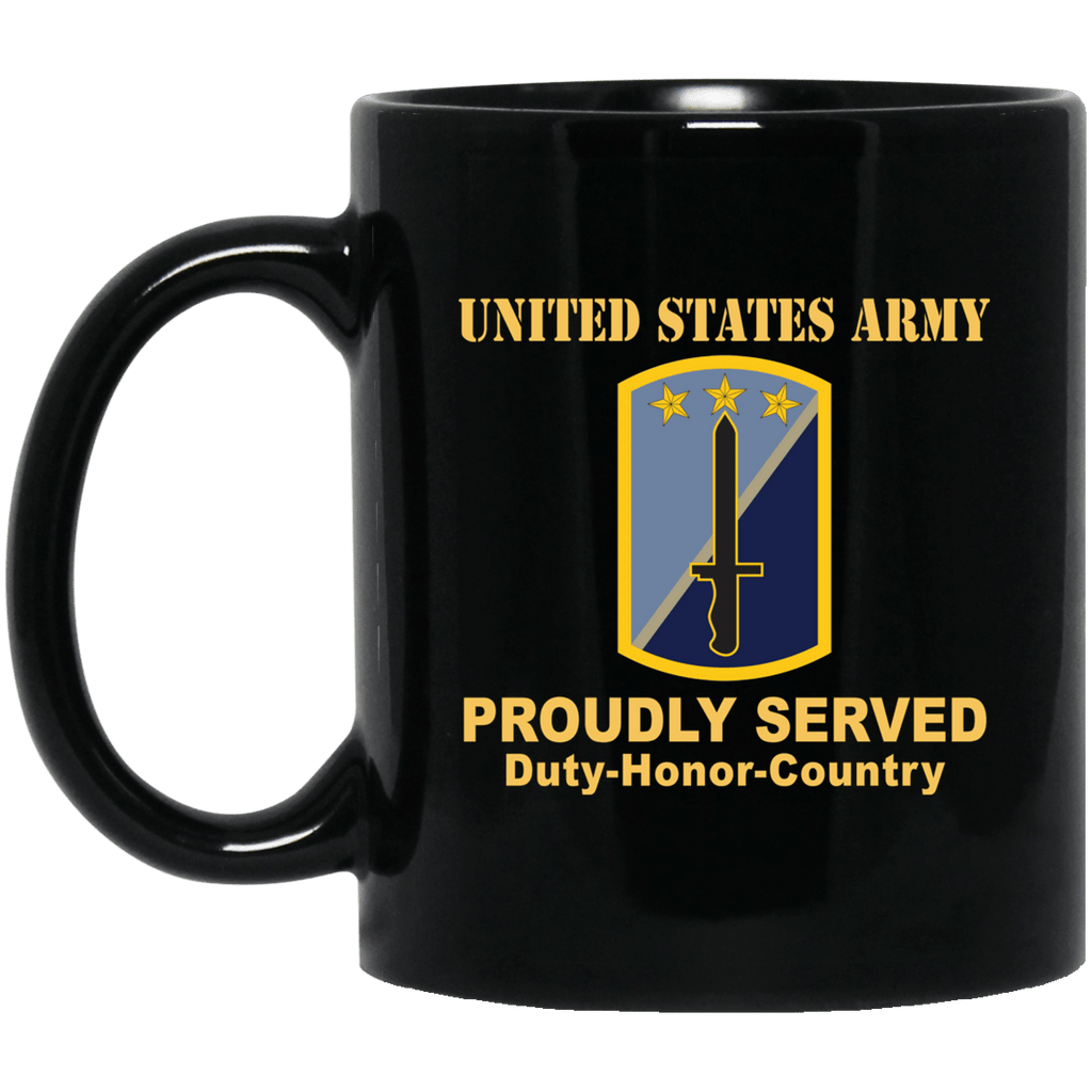 US ARMY 170TH INFANTRY BRIGADE- 11 oz - 15 oz Black Mug-Mug-Army-CSIB-Veterans Nation