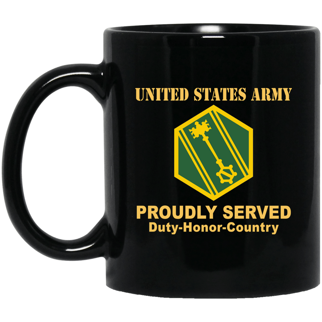 US ARMY 46TH MILITARY POLICE COMMAND- 11 oz - 15 oz Black Mug-Mug-Army-CSIB-Veterans Nation