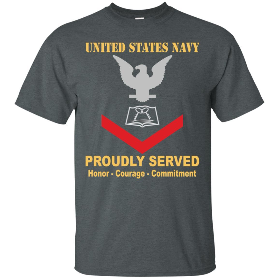 Navy Mess Management Specialist Navy MS E-4 Rating Badges Proudly Served T-Shirt For Men On Front-TShirt-Navy-Veterans Nation