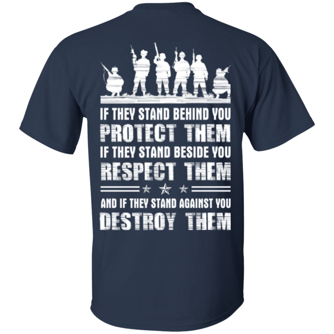 Military T-Shirt "Protect Them - Respect Them - Destroy Them Veteran"-TShirt-General-Veterans Nation