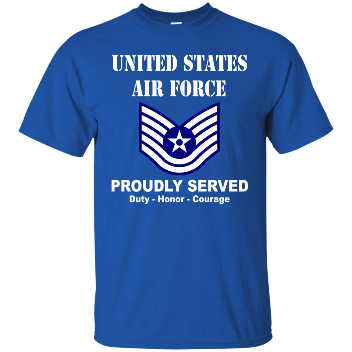 US Air Force E-6 Technical Sergeant TSgt E6 Noncommissioned Officer Ranks Men Front T Shirt For Air Force-TShirt-USAF-Veterans Nation