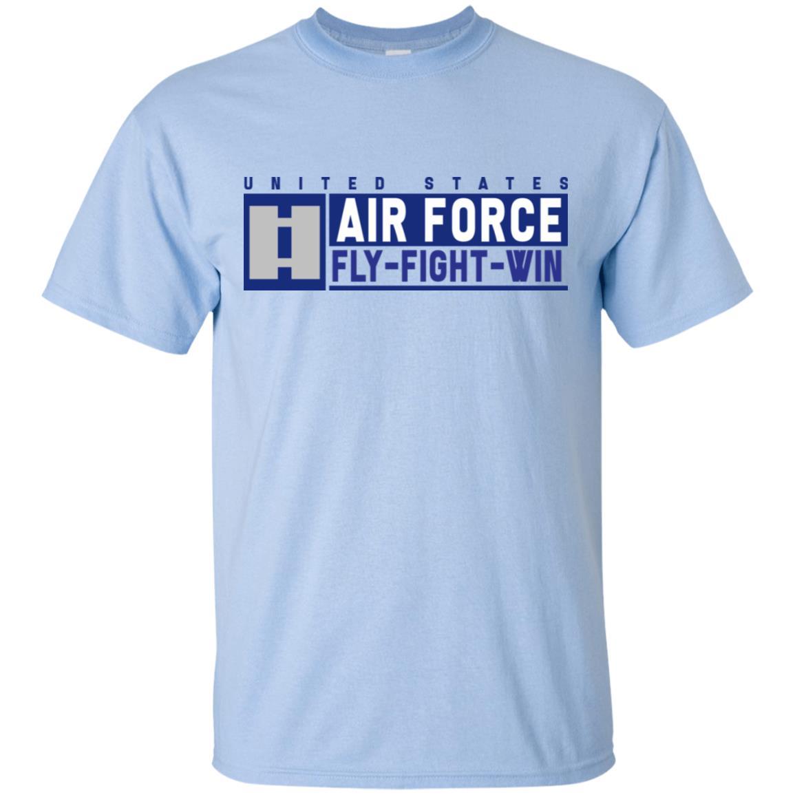 US Air Force O-3 Captain Fly - Fight - Win T-Shirt On Front For Men-TShirt-USAF-Veterans Nation