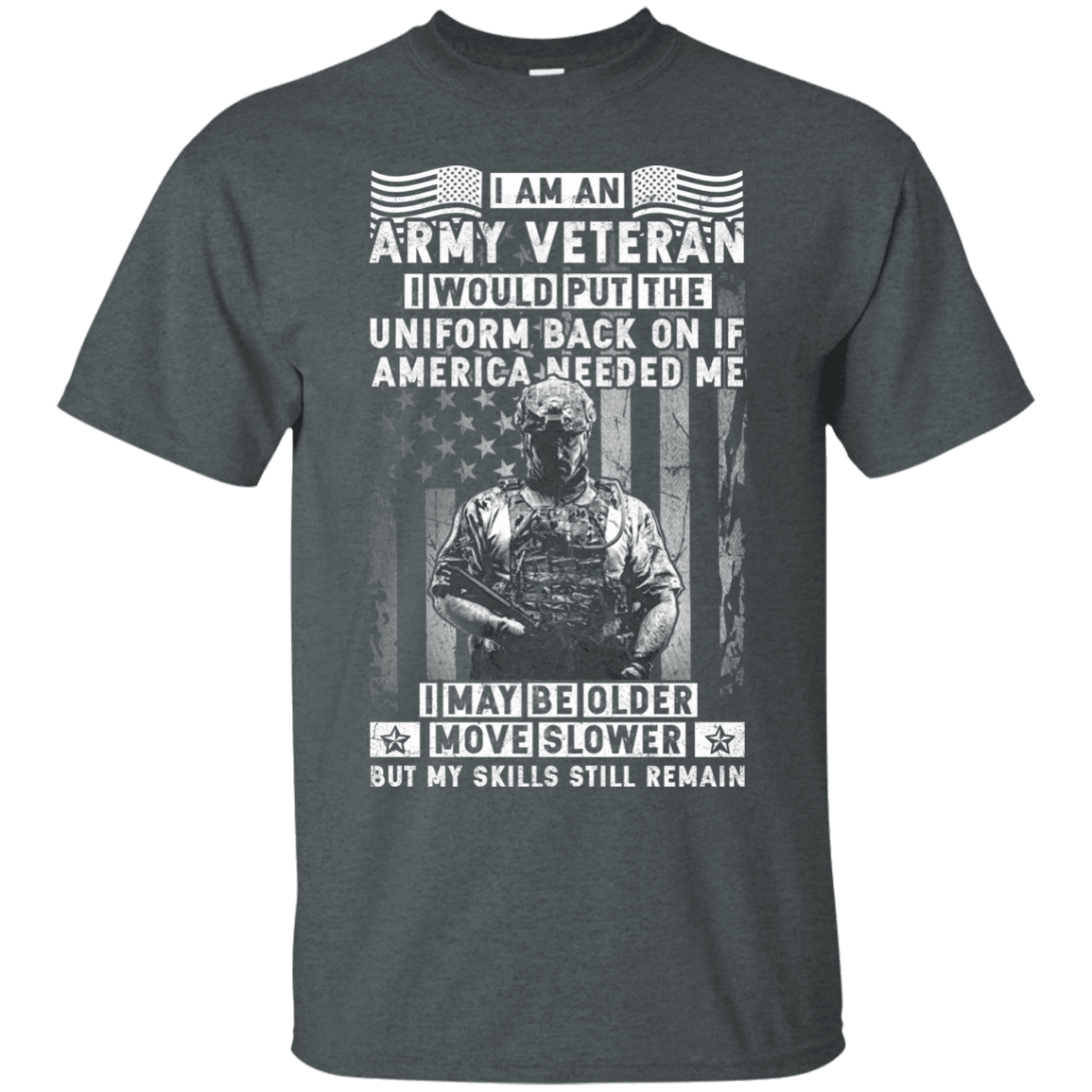 I am an Army Veteran Men Front T Shirt-TShirt-Army-Veterans Nation